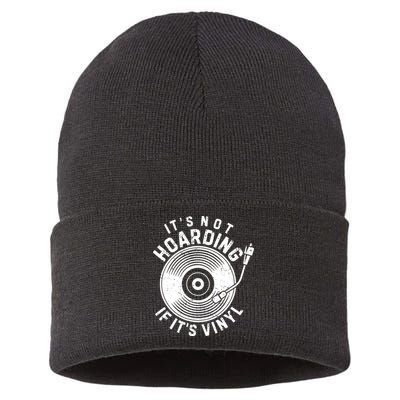 Its Not Hoarding If Its Vinyl Record Lover Collector Sustainable Knit Beanie