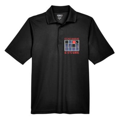 Its Not Hoarding If Its Vinyl Vinyl Records Lover Men's Origin Performance Piqué Polo