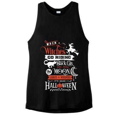Its Near Halloween Witches Go Riding Festive Ladies PosiCharge Tri-Blend Wicking Tank