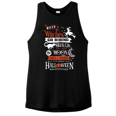 Its Near Halloween Witches Go Riding Festive Ladies PosiCharge Tri-Blend Wicking Tank