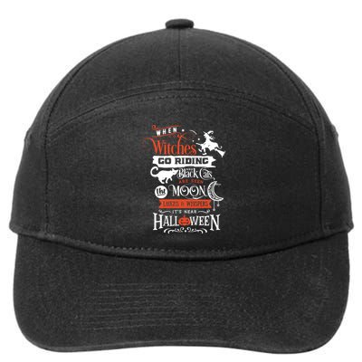 Its Near Halloween Witches Go Riding Festive 7-Panel Snapback Hat