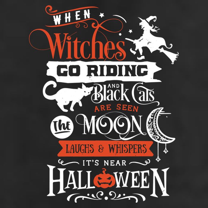 Its Near Halloween Witches Go Riding Festive 25L Jumbo Tote