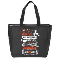 Its Near Halloween Witches Go Riding Festive Zip Tote Bag