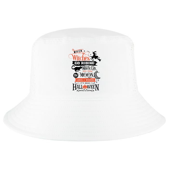 Its Near Halloween Witches Go Riding Festive Cool Comfort Performance Bucket Hat