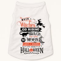Its Near Halloween Witches Go Riding Festive Doggie Tank