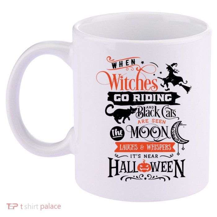 Its Near Halloween Witches Go Riding Festive 11oz C Handle Ceramic Mug