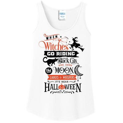 Its Near Halloween Witches Go Riding Festive Ladies Essential Tank