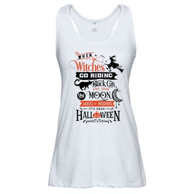 Its Near Halloween Witches Go Riding Festive Ladies Essential Flowy Tank