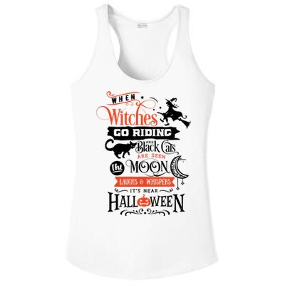 Its Near Halloween Witches Go Riding Festive Ladies PosiCharge Competitor Racerback Tank