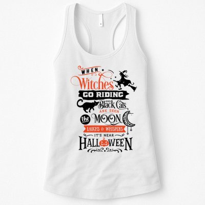Its Near Halloween Witches Go Riding Festive Womens Tank Top