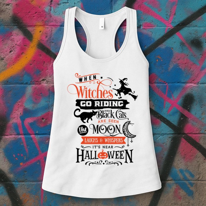 Its Near Halloween Witches Go Riding Festive Womens Tank Top