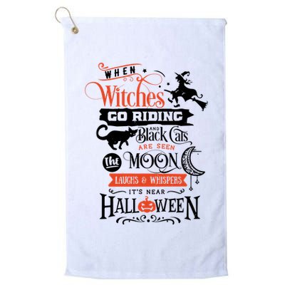 Its Near Halloween Witches Go Riding Festive Golf Towel