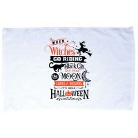 Its Near Halloween Witches Go Riding Festive Microfiber Hand Towel