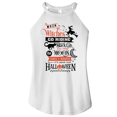 Its Near Halloween Witches Go Riding Festive Women's Perfect Tri Rocker Tank