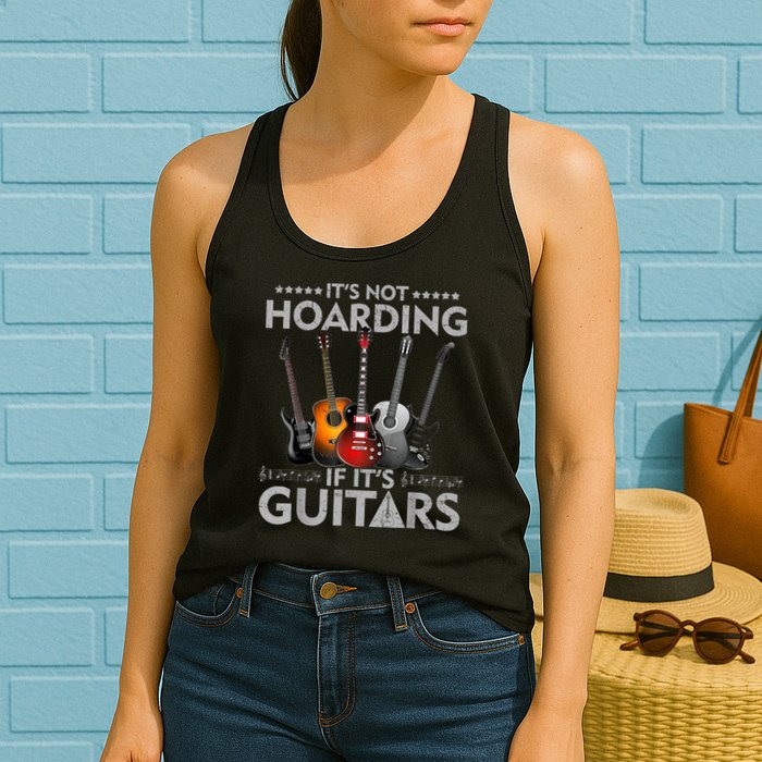It's Not Hoarding If Its Guitars Vintage Womens Tank Top