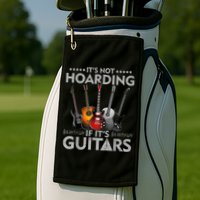 It's Not Hoarding If Its Guitars Vintage Golf Towel
