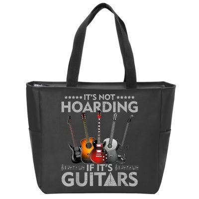 It's Not Hoarding If Its Guitars Vintage Zip Tote Bag