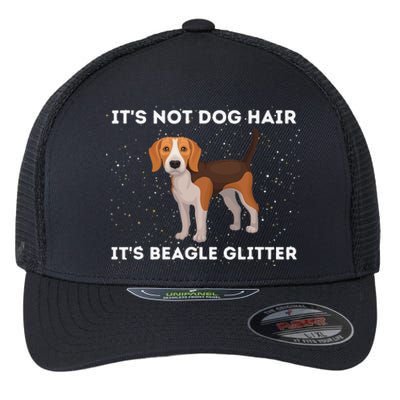 It's Not Hair It's Beagle Glitter Dog Lover Flexfit Unipanel Trucker Cap