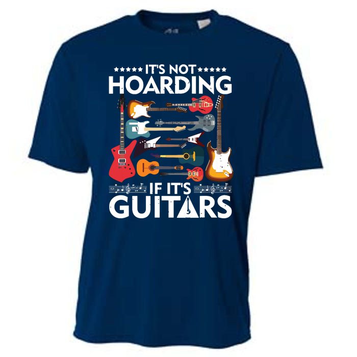 Its Not Hoarding If Its Guitars Musicians Cooling Performance Crew T-Shirt