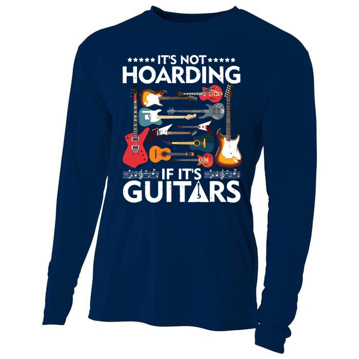 Its Not Hoarding If Its Guitars Musicians Cooling Performance Long Sleeve Crew