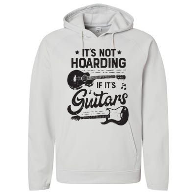 Its Not Hoarding If Its Guitars Player Funny Guitarist Performance Fleece Hoodie