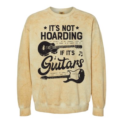 Its Not Hoarding If Its Guitars Player Funny Guitarist Colorblast Crewneck Sweatshirt