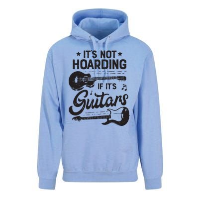 Its Not Hoarding If Its Guitars Player Funny Guitarist Unisex Surf Hoodie