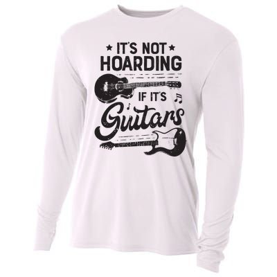 Its Not Hoarding If Its Guitars Player Funny Guitarist Cooling Performance Long Sleeve Crew