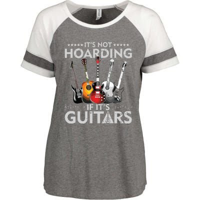 Its Not Hoarding If Its Guitars Vintage Enza Ladies Jersey Colorblock Tee