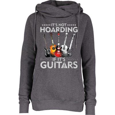 Its Not Hoarding If Its Guitars Vintage Womens Funnel Neck Pullover Hood