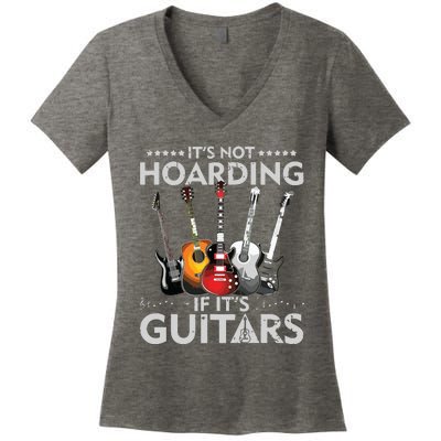 Its Not Hoarding If Its Guitars Vintage Women's V-Neck T-Shirt