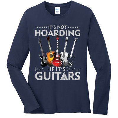 Its Not Hoarding If Its Guitars Vintage Ladies Long Sleeve Shirt