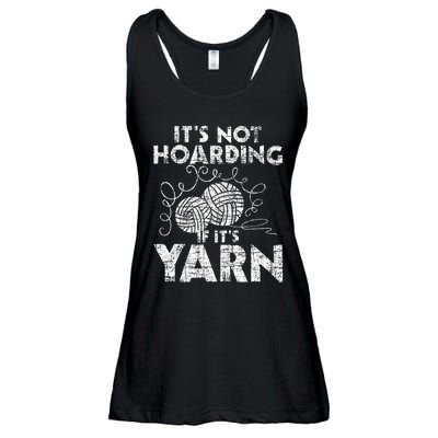 Its Not Hoarding If Its Yarn Knitting Knitter Crocheting Ladies Essential Flowy Tank