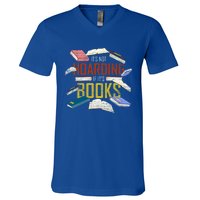 Its Not Hoarding If Its Books Reader Bookworm Funny Hoarding Gift V-Neck T-Shirt