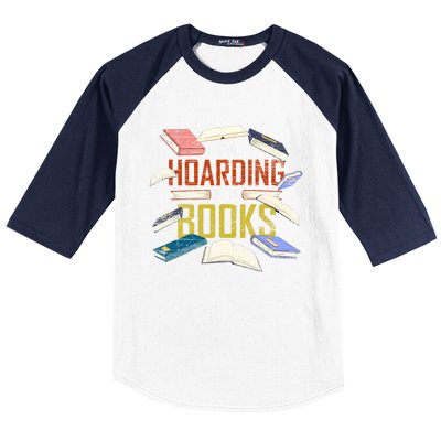 Its Not Hoarding If Its Books Reader Bookworm Funny Hoarding Gift Baseball Sleeve Shirt