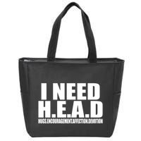 I Need Head Oddly Specific Zip Tote Bag