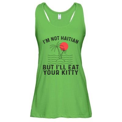 IM Not Haitian But ILl Eat Your Kitty Coconut Tree Ladies Essential Flowy Tank