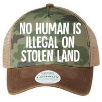 Indigenous No Human Is Illegal On Stolen Land Legacy Tie Dye Trucker Hat