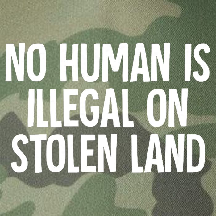 Indigenous No Human Is Illegal On Stolen Land Legacy Tie Dye Trucker Hat