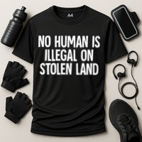 Indigenous No Human Is Illegal On Stolen Land Cooling Performance Crew T-Shirt