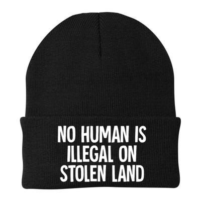 Indigenous No Human Is Illegal On Stolen Land Beanie