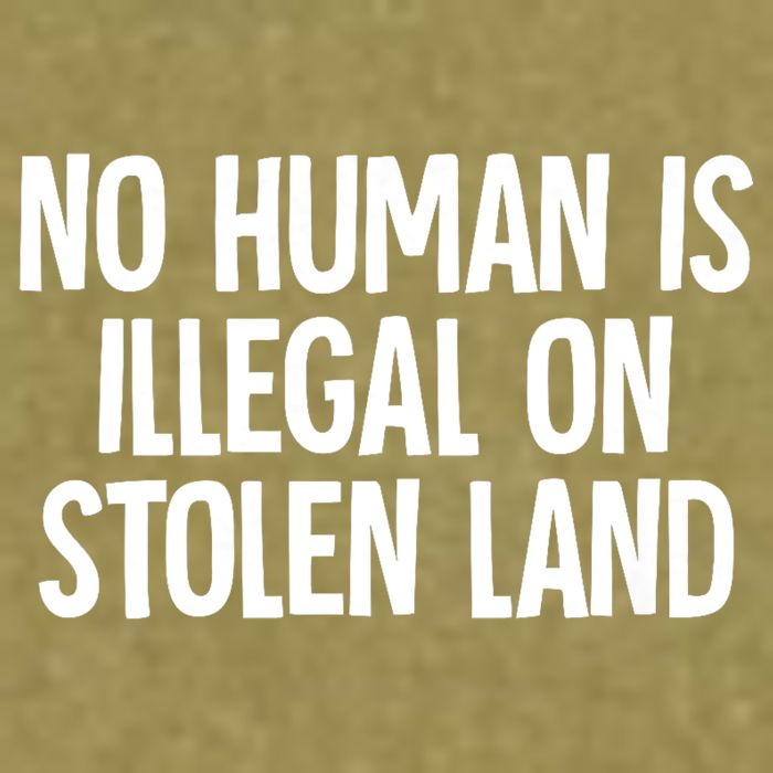 Indigenous No Human Is Illegal On Stolen Land Garment-Dyed Women's Muscle Tee