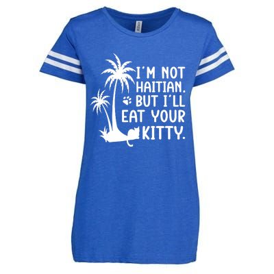 IM Not Haitian But ILl Eat Your Kitty Cat Lover Coconut Enza Ladies Jersey Football T-Shirt