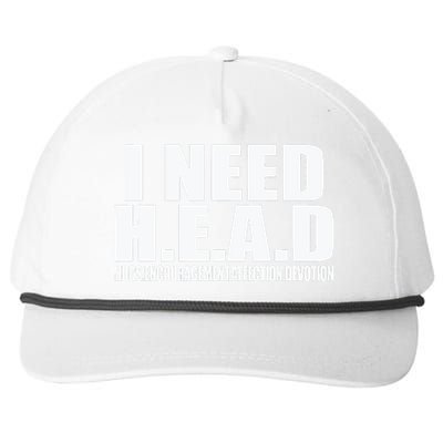 I Need Head Oddly Specific Sarcastic Snapback Five-Panel Rope Hat