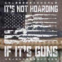 It's Not Hoarding If It's Guns Retro Rope Trucker Hat Cap