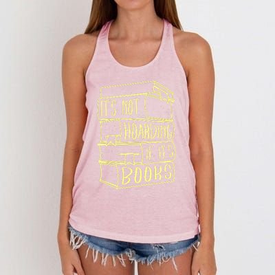 ItS Not Hoarding If Its Books Hoarder Women's Knotted Racerback Tank