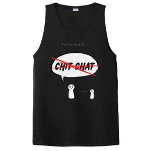 “I’M Not Here To Chit Chat” Funny Sarcastic Motivational PosiCharge Competitor Tank