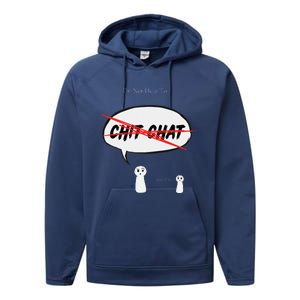 “I’M Not Here To Chit Chat” Funny Sarcastic Motivational Performance Fleece Hoodie