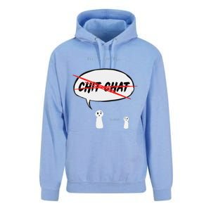 “I’M Not Here To Chit Chat” Funny Sarcastic Motivational Unisex Surf Hoodie