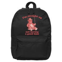 I'm Not Having A Good Time Bear Meme – Funny Bear, Relatable Humor 16 in Basic Backpack